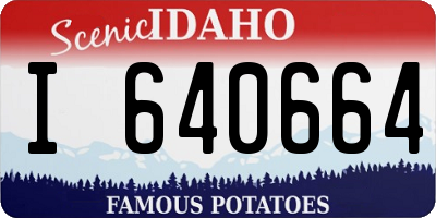 ID license plate I640664