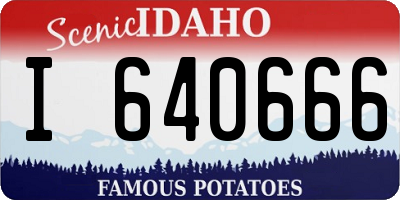 ID license plate I640666