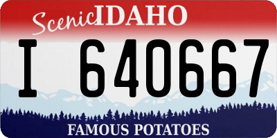 ID license plate I640667