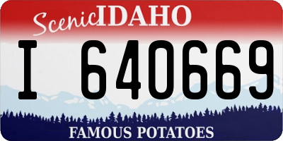 ID license plate I640669