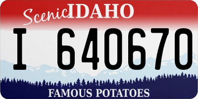 ID license plate I640670