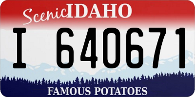 ID license plate I640671