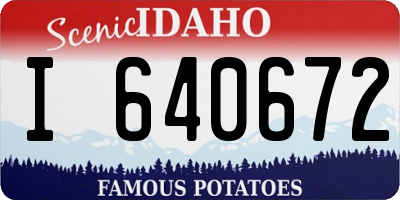 ID license plate I640672