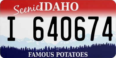 ID license plate I640674