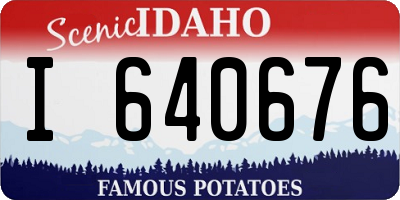 ID license plate I640676
