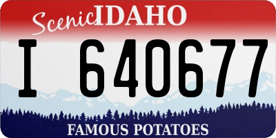 ID license plate I640677