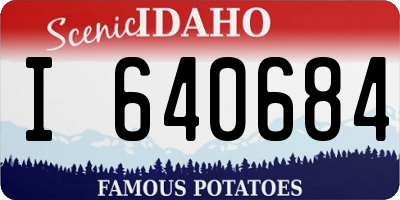 ID license plate I640684