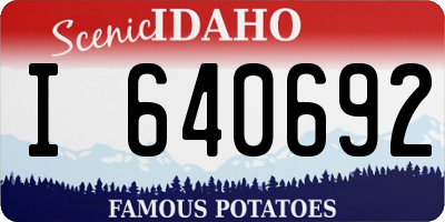 ID license plate I640692