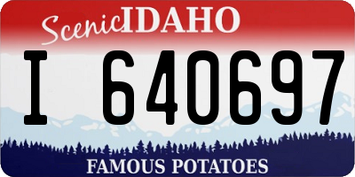 ID license plate I640697