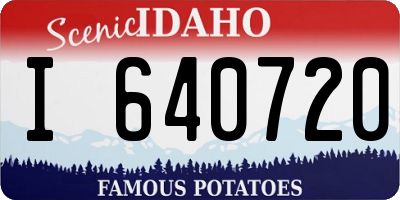 ID license plate I640720