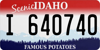 ID license plate I640740