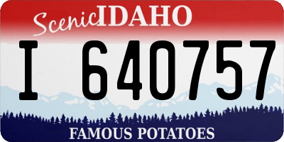 ID license plate I640757