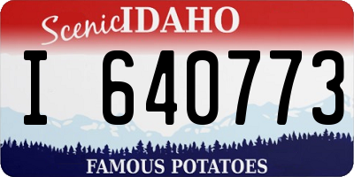 ID license plate I640773