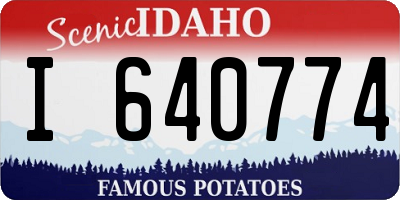 ID license plate I640774