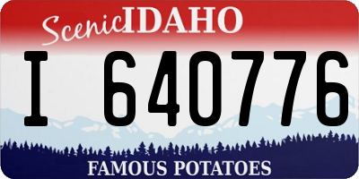 ID license plate I640776