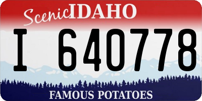 ID license plate I640778