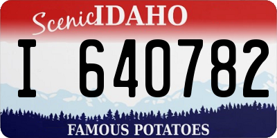 ID license plate I640782