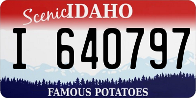 ID license plate I640797