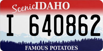 ID license plate I640862