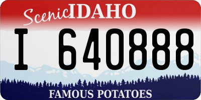 ID license plate I640888