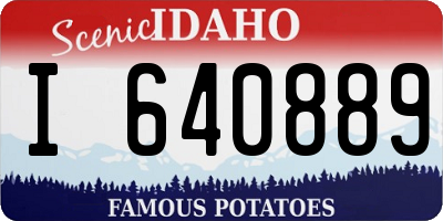 ID license plate I640889