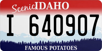 ID license plate I640907