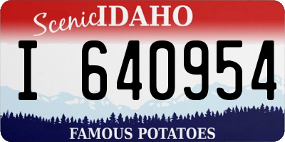 ID license plate I640954
