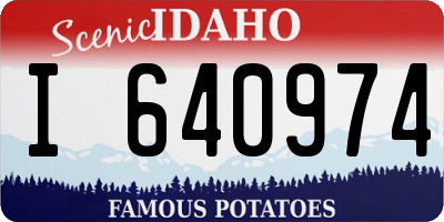 ID license plate I640974