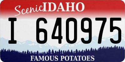 ID license plate I640975