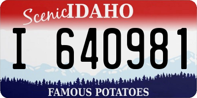 ID license plate I640981