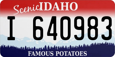ID license plate I640983