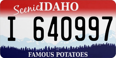 ID license plate I640997