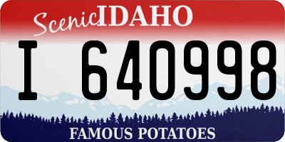 ID license plate I640998