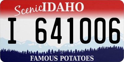 ID license plate I641006