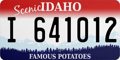ID license plate I641012