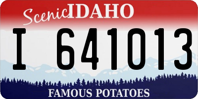 ID license plate I641013