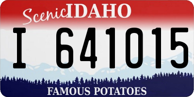 ID license plate I641015