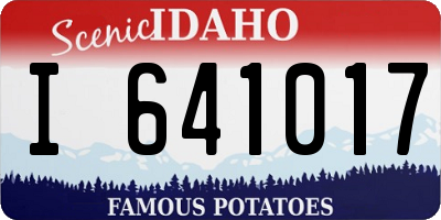 ID license plate I641017