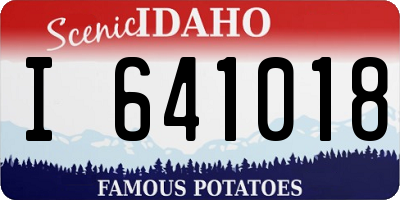 ID license plate I641018