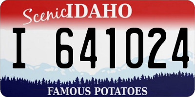 ID license plate I641024