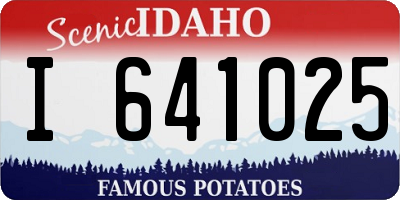 ID license plate I641025
