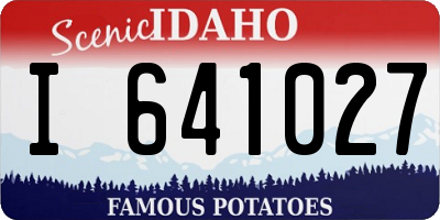 ID license plate I641027