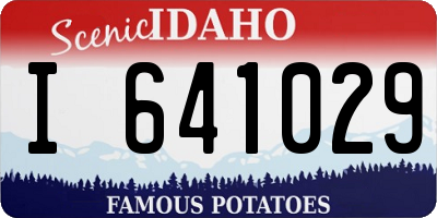 ID license plate I641029