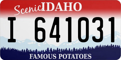 ID license plate I641031