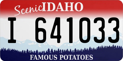 ID license plate I641033