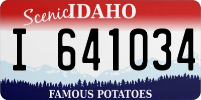 ID license plate I641034