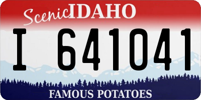ID license plate I641041