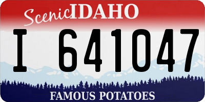 ID license plate I641047