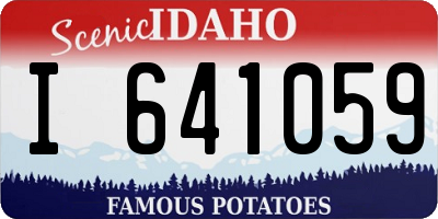 ID license plate I641059