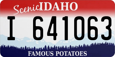 ID license plate I641063